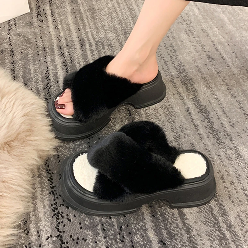 Весенне-осенние сетчатые красные тапочки с квадратным носком и крестом женские