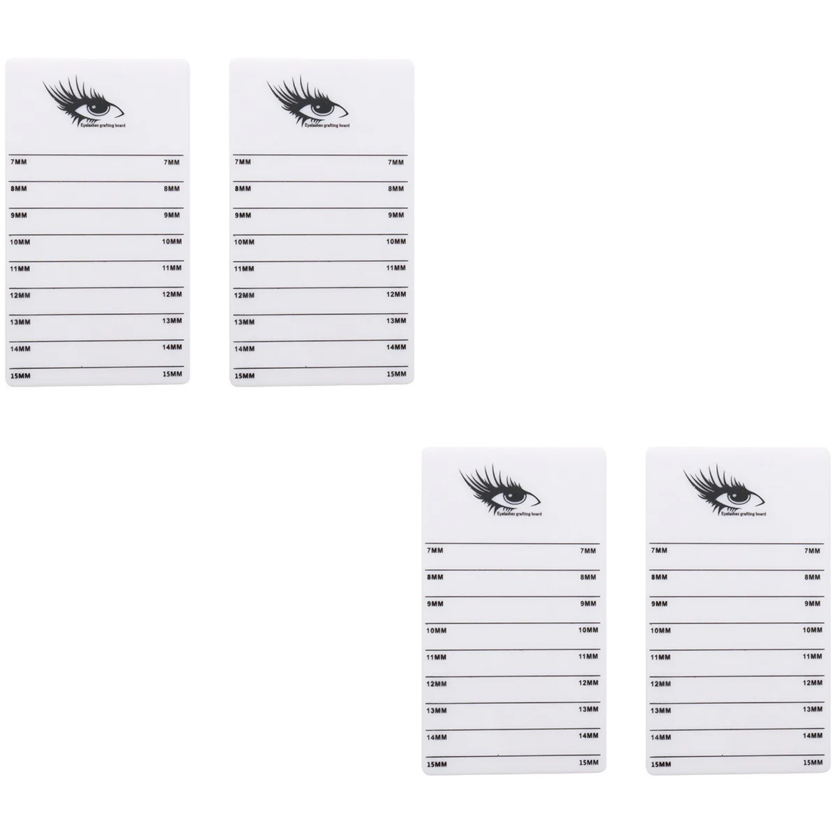 4 Pcs  Lash Boards Eyelash Plates With Scale Eyelash Grafting Boards Grafting Eyelash Trays for Beauty Salon Female Display