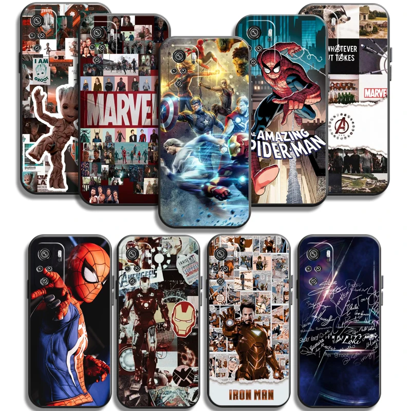 

Marvel Iron Man Spiderman Phone Cases For Xiaomi Redmi POCO X3 GT X3 Pro M3 POCO M3 Pro X3 NFC X3 Mi 11 Mi 11 Lite Coque