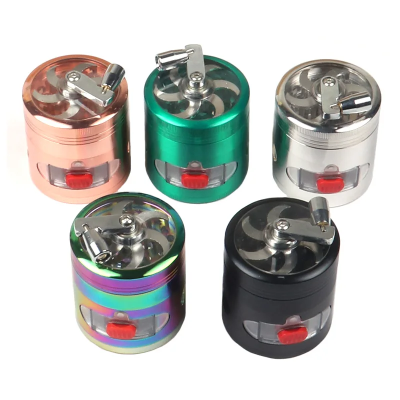 

Metal Colorful Smoke Grinder Weed Manual Multilayer Smoking Accessories Herb Crusher Grinder Tobacco Machine