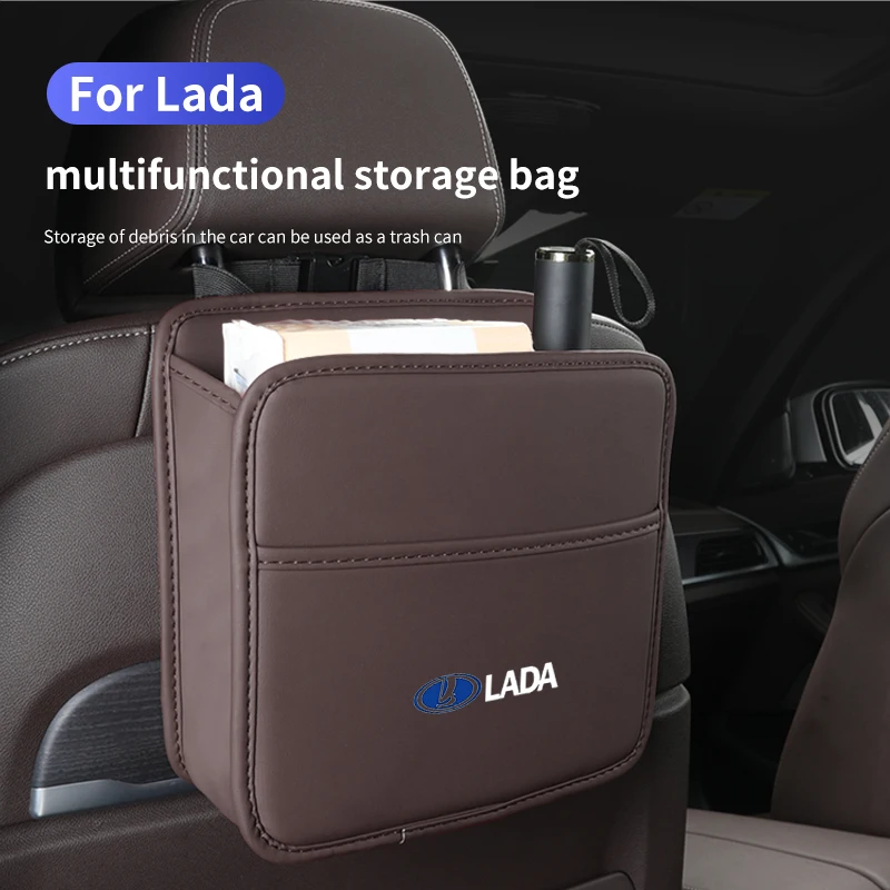 

1pcs Car Organizer Bag Auto Logo Storage Sundries For Lada Niva Vesta Samara Kalina Largus Priora Xray Granta