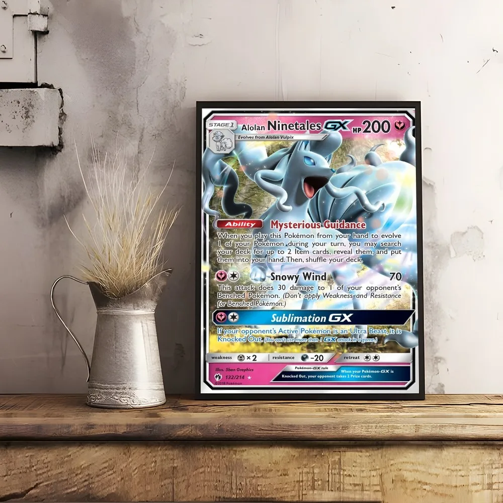 Ninetales редкая карта аниме постер липкая настенная художественная печать