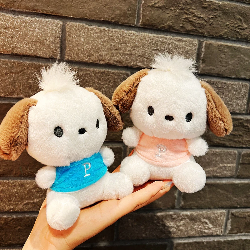 

Kawaii Pochacco Keychain Plush Doll Toys Anime Sanrio Cute School Bag Pendant Soft Padded Plushies Charm Girls Christmas Gifts