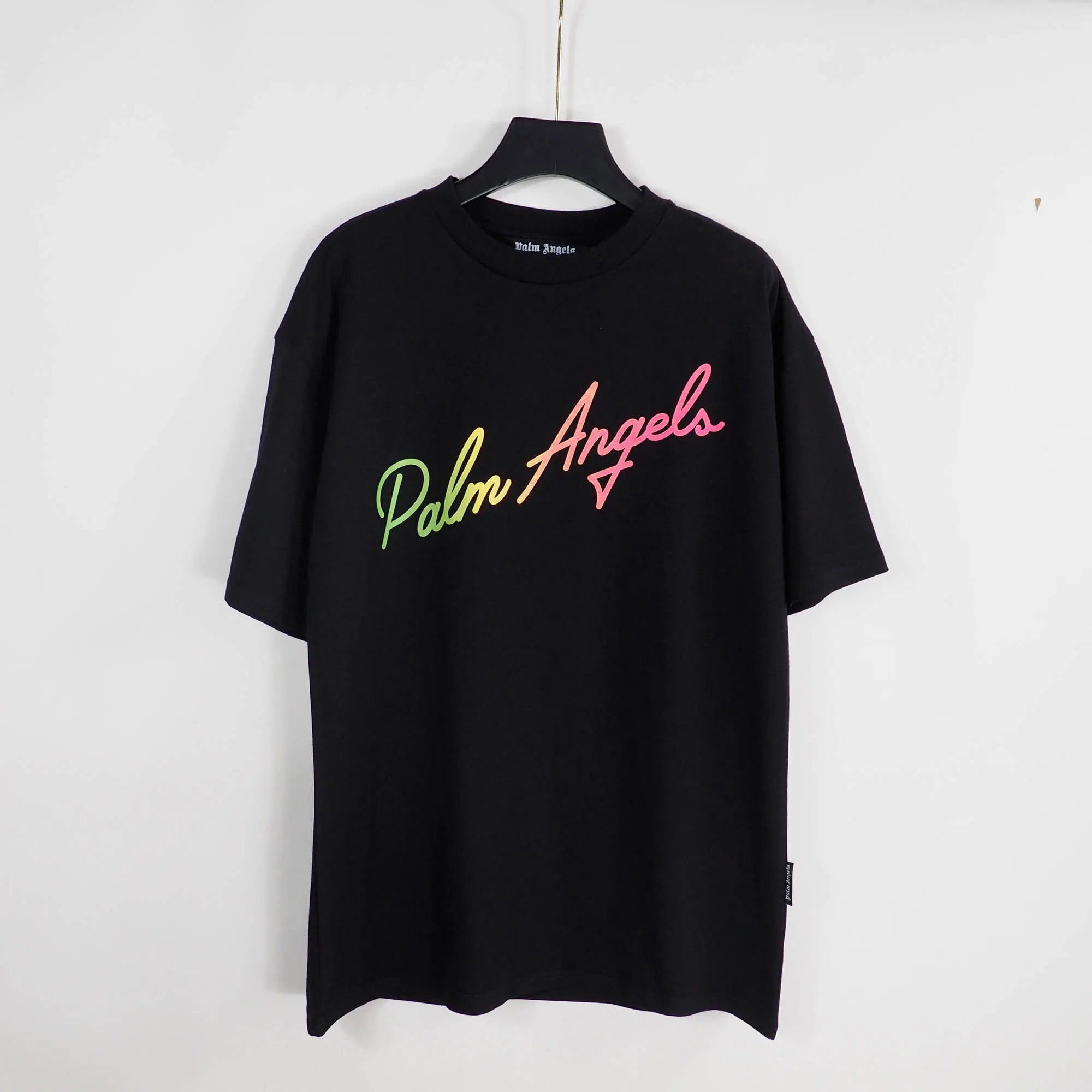 

Palm Angels 22SS Men and Women Couples Letter Print Fashion Casual Cotton Short Sleeve T-Shirt Men Women T-Shirt Boyfriend Gift