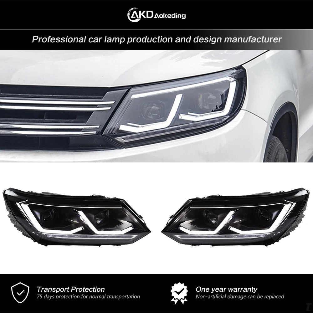 

Head Lamp For VW Tiguan 2013-2016 Headlights Fog Lights Daytime Running Lights DRL H7 LED Bi Xenon Bulb Car Accessories