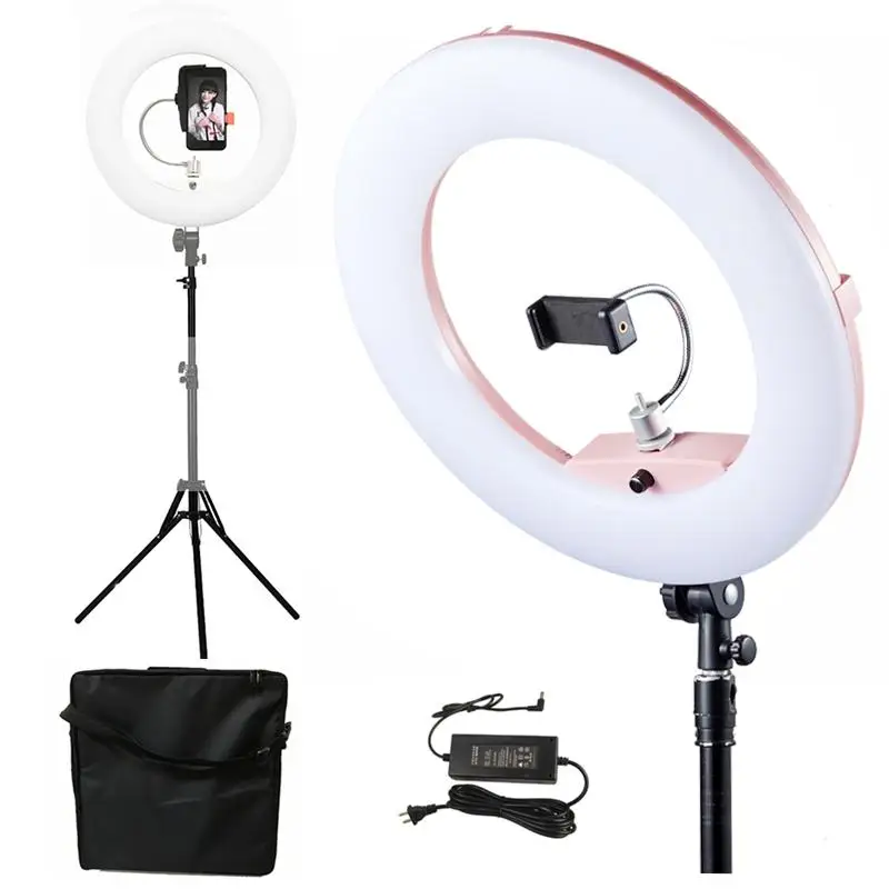 

Кольцевой холодный и теплый свет Yidoblo, профессиональная студийная лампа-кольцо FD-480II для видео и макияжа, 480 светодиодов, стойка 2 м, сумка