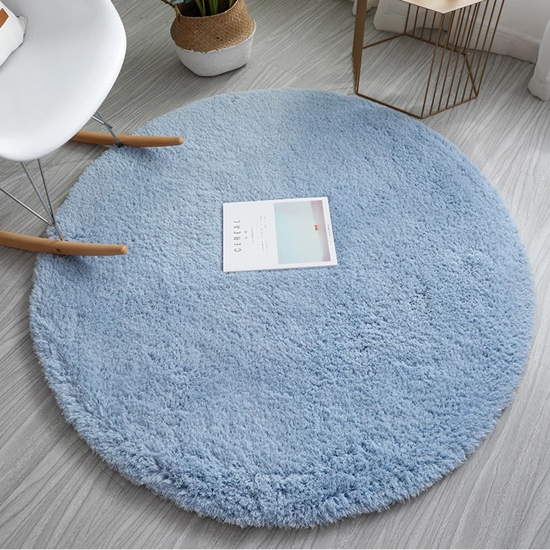 

Modern Plush Fluffy Round Rug Carpets for Living Room Home Decor Bedroom Kid Room Floor Mat Decoration Salon Yoga Thick Pile Rug