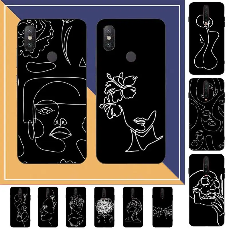 

Line Design Pattern Phone Case for Redmi Note 8 7 9 4 6 pro max T X 5A 3 10 lite pro