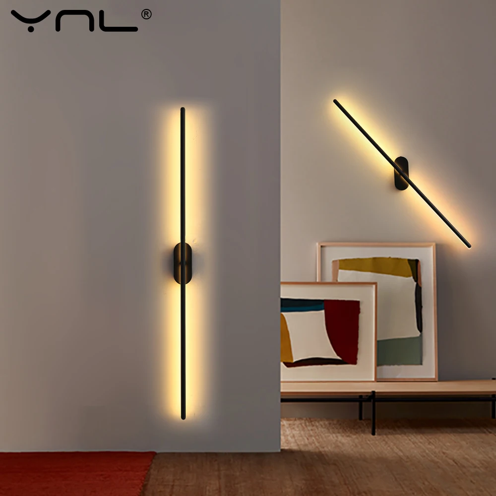 Modern Led Wall Lamp 350°Rotation Long Wall Light For Home Bedroom Living Room Sofa Background LED Wall Sconce Lighting Fixture