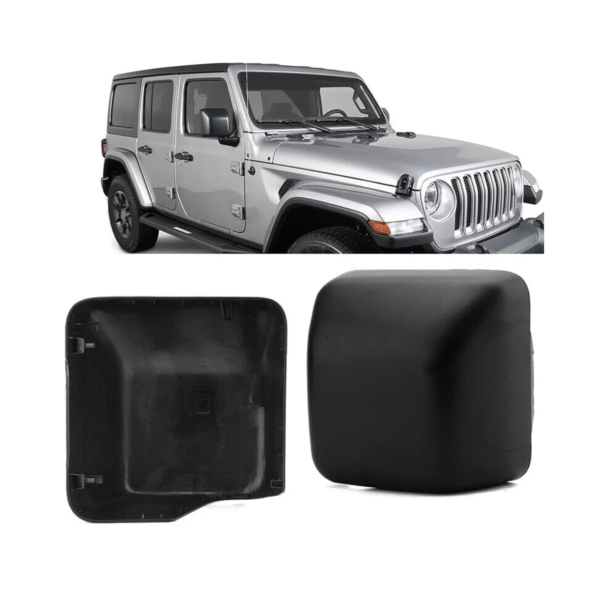 Левая и правая боковая крышка зеркала заднего вида для Jeep Wrangler 2018-2023 68361961AA 68361960AA