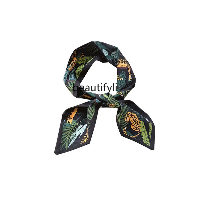 

yj Silk Scarf Hair Band Women's Hair Tie 2022 New Summer Thin French Super Fairy Head Rope Ribbon Ribbon Headdress