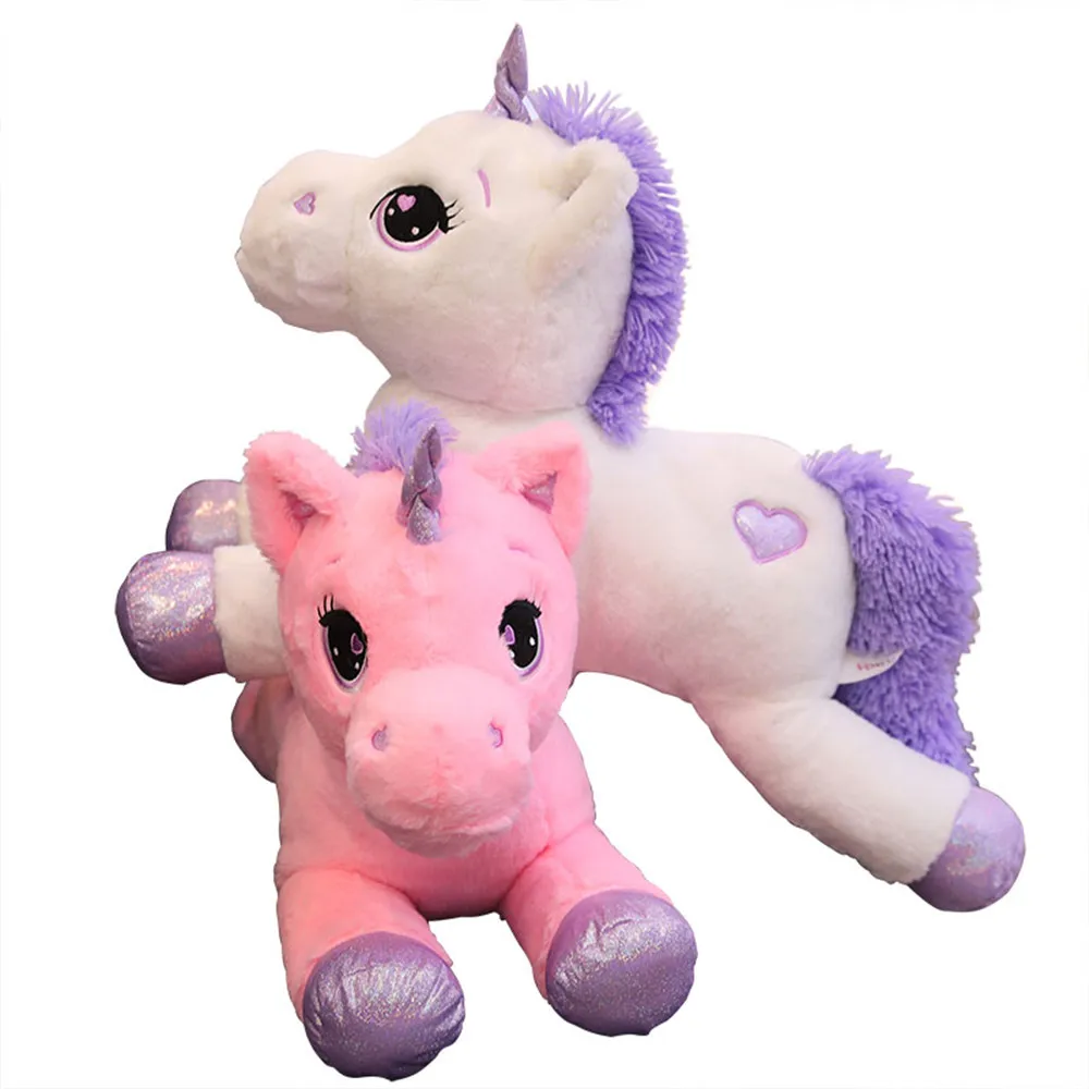 For Drop shipping New Giant Unicorn Plush Toy Soft Stuffed Popular Cartoon Dolls Animal Horse Toys for Children Girl |