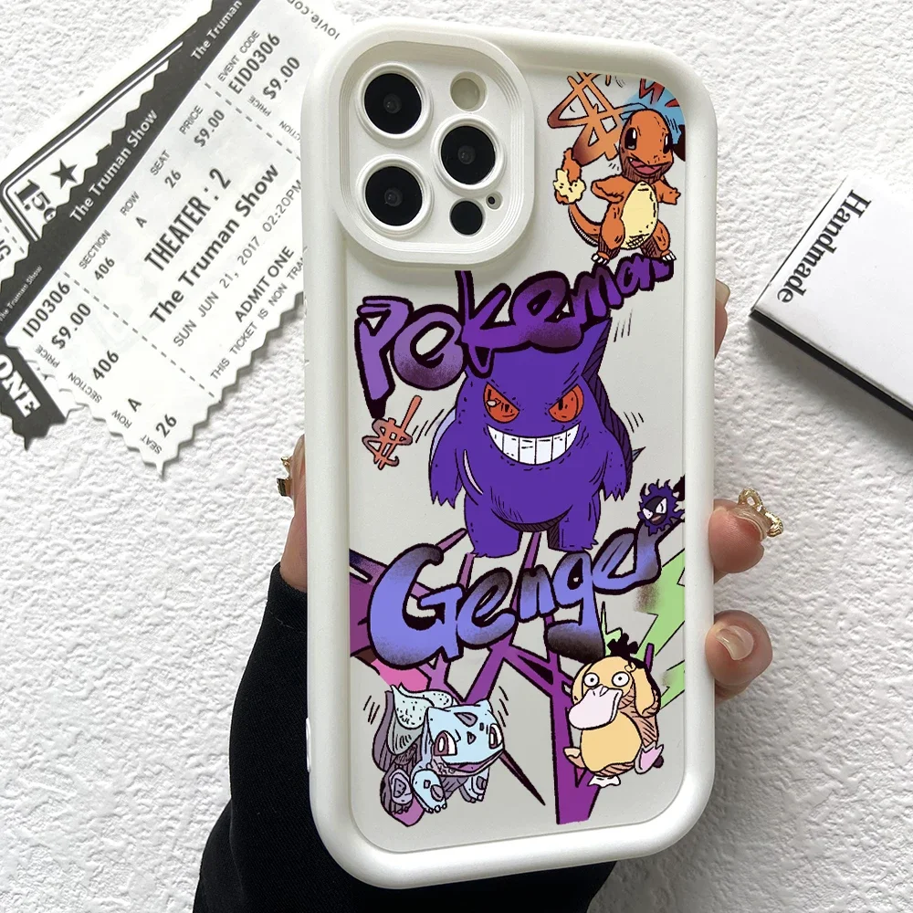 Чехол P-Pikachus для iPhone 16 15 14 Plus 13 12 Mini 11 Pro Max X Xs XR 8 7