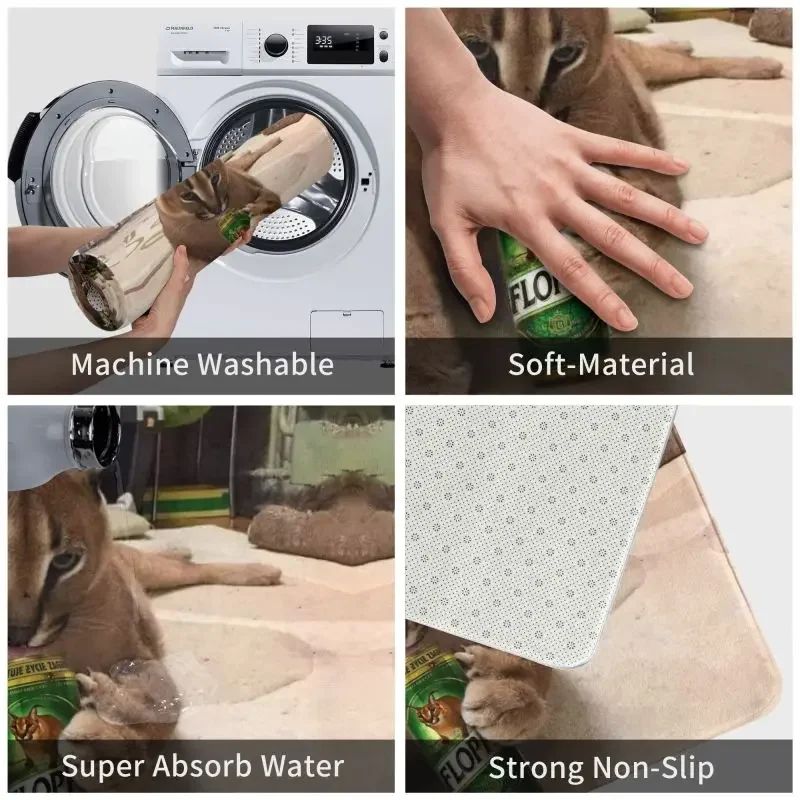 Большой Floppa Meme передняя дверь напольные входные коврики уличный забавный