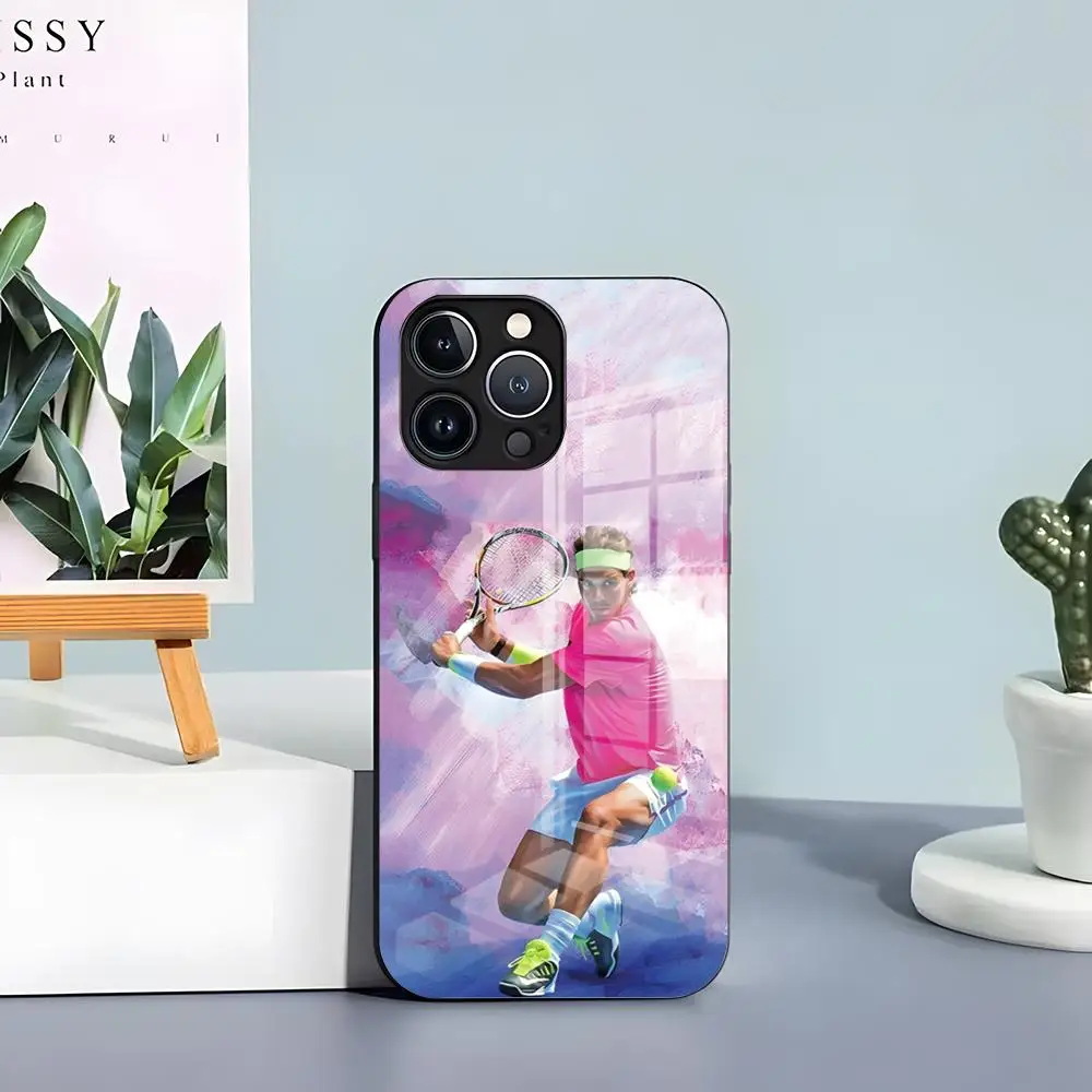 Чехол для телефона Tennis Roger Federer iPhone 16 15 14 13 12 11 X XS MAX Mini Pro Max Plus чехол из закаленного