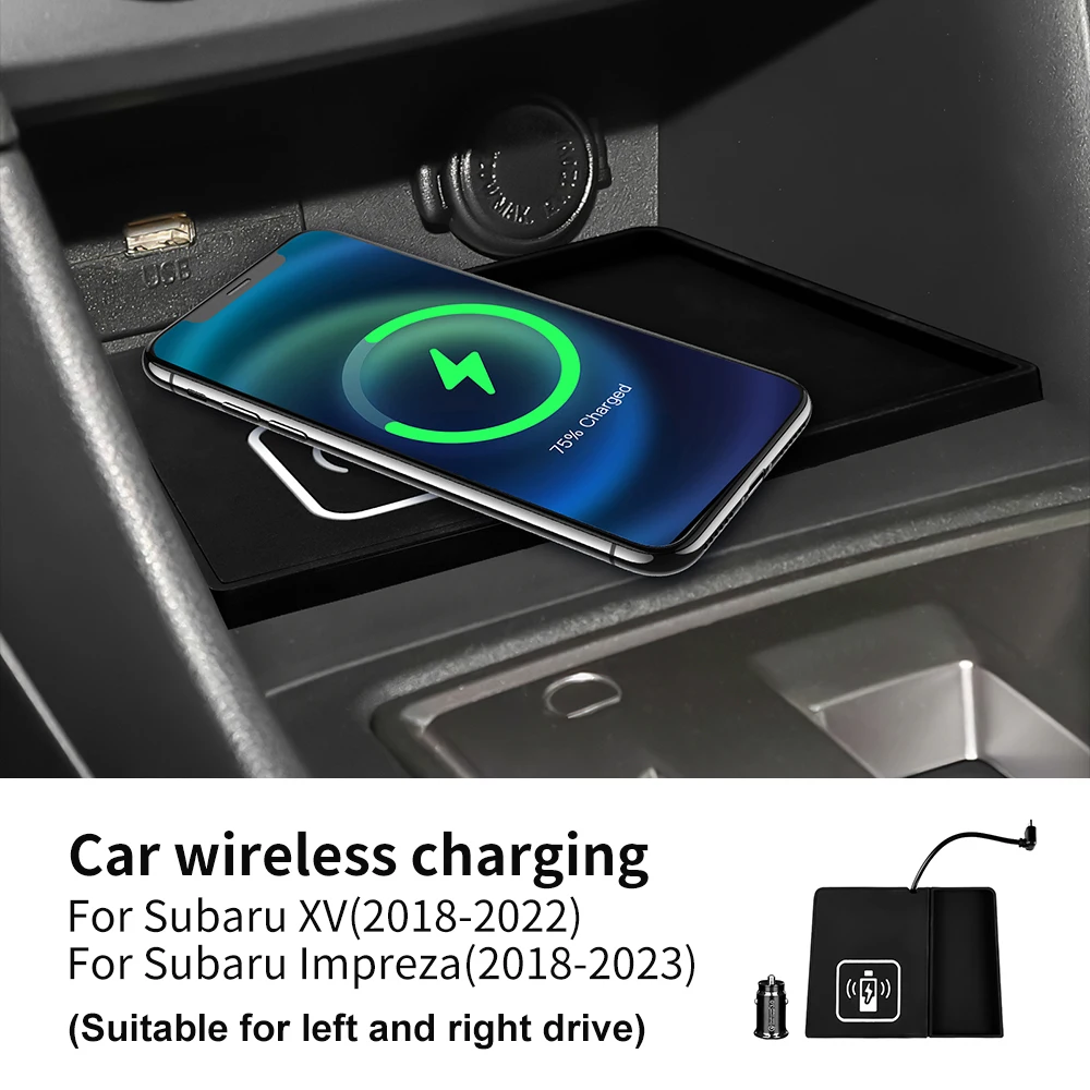 

Для Subaru XV Impreza 2018 2019 2020 2021 2022 15 Вт автомобильное беспроводное зарядное устройство для мобильного телефона с быстрой зарядкой, держатель из ПВХ