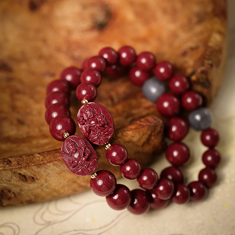 

Натуральная сырая руда с высоким содержанием Cinnabar, фиолетовое золото, браслет с песочным рисунком Benmingfo, браслет-хранитель зодиака для мужчин и женщин, подарки