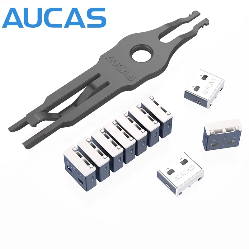 Aucas Ethernet Lock RJ45 Сетевой USB-порт Замки Бесплатный ключ Патч-панель Аксессуары