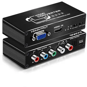 HDMI-compatible To RGB VGA 5RCA Component Ypbpr Converter Scaler HDMI-compatible In To Ypbpr Out for PS4 Apple TV DVD