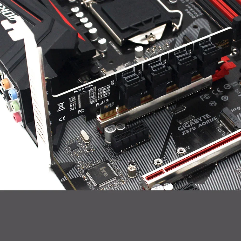 U.2 SFF-8643 Expansion Card PCI-E 16X to 4 Ports SFF-8639 NVME PCIe SSD Adapter VROC Raid0 Hyper for Mainboard