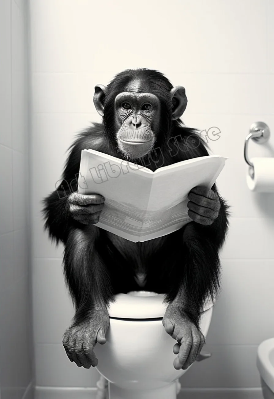 

Настенное искусство Funny Toilet Animals холст
