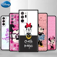 disney minnie mouse case for samsung galaxy s22 s20 fe s21 ultra 5g s10 plus s10e s9 s8 shockproof capa soft phone cover