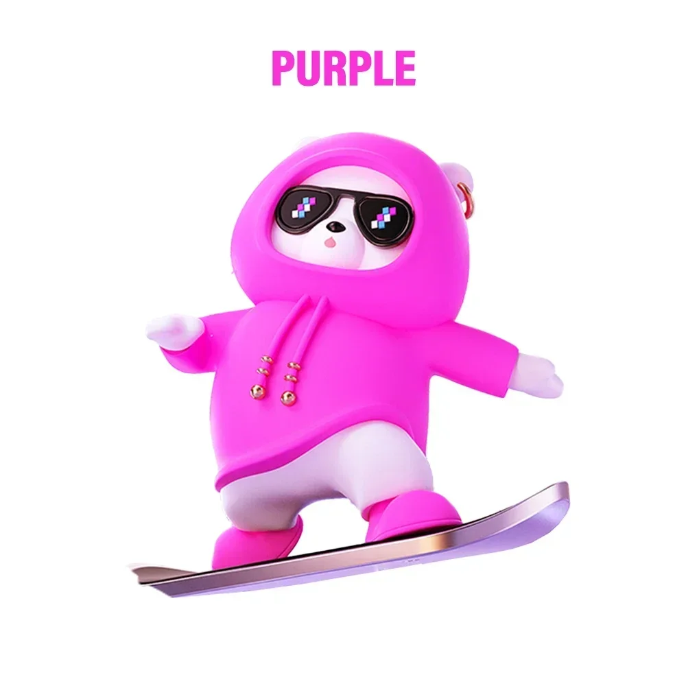 

Автомобильный Автоматический скользящий скейтборд, медведь, украшения для автомобиля, мультяшный медведь, кукла, центральная консоль, движущийся медведь, украшение интерьера автомобиля