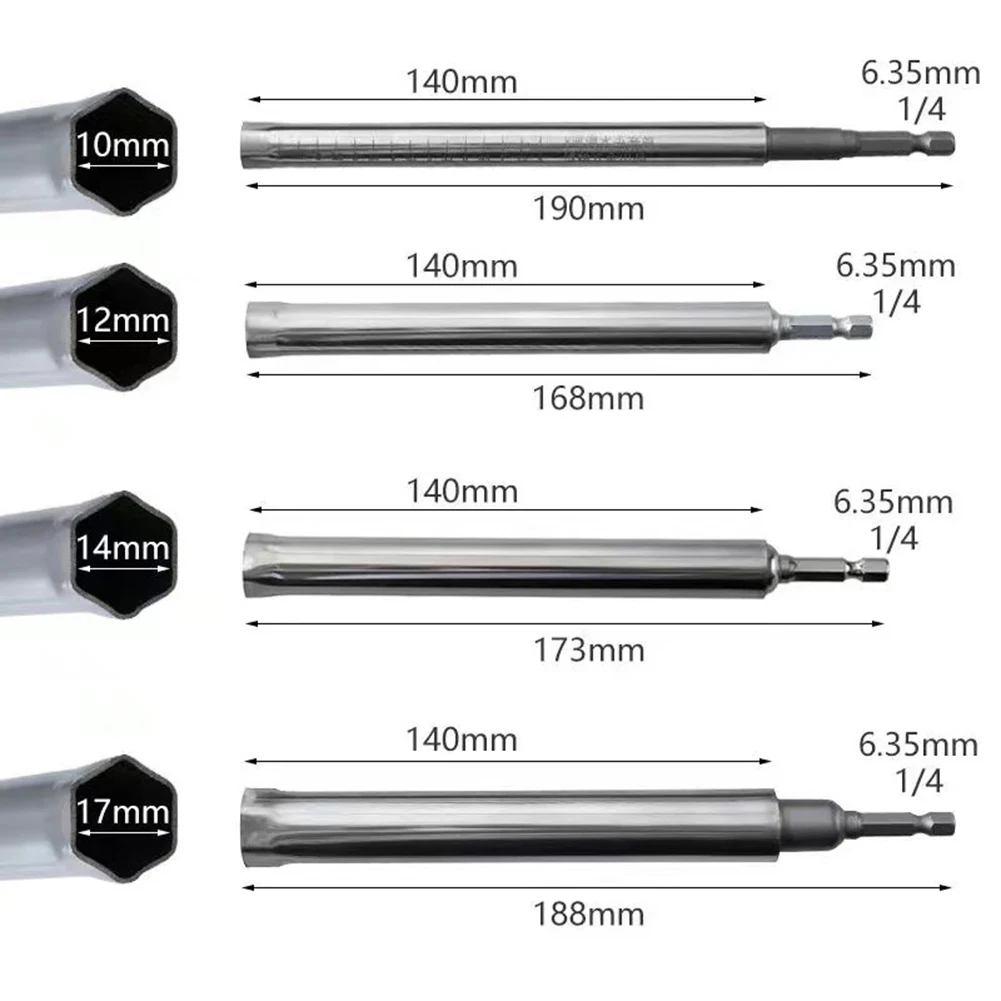 

Ceiling Leveling Sleeve 10mm/12mm/14mm/17mm Stainless Steel Lengthening Hollow Screw Nut For Drilling Power Tool