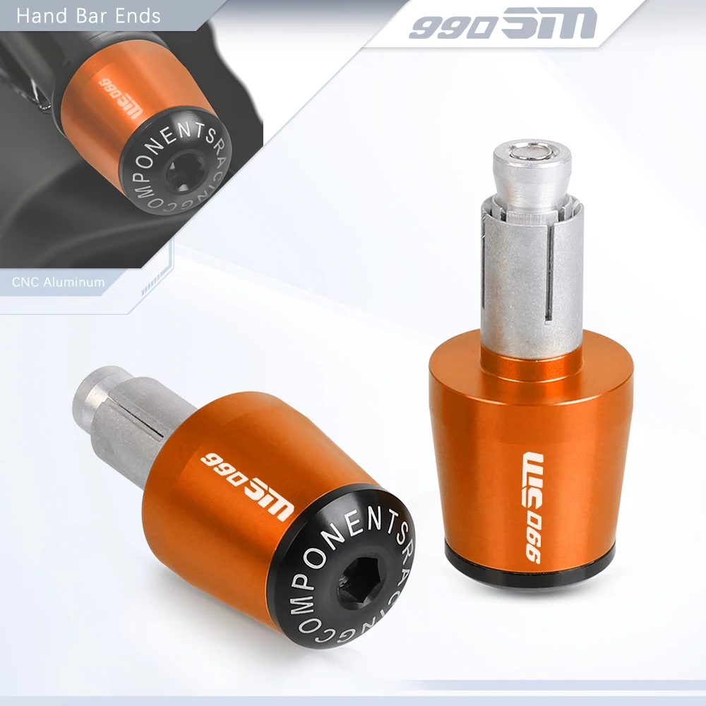 

Мотоциклетные аксессуары, 7/8 дюйма, 22 мм, ручки для руля, заглушки руля для 990SM 990 SM 2009 2010 2011 2012 2013 2014-2023