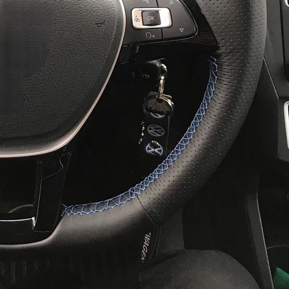 Оплетка на руль для Volkswagen оригинальная оплетка из натуральной воловьей кожи VW Polo