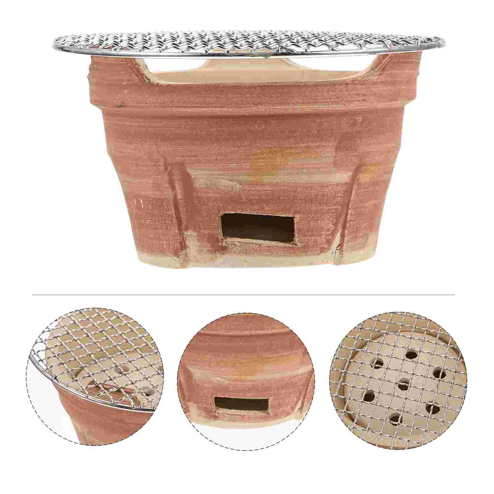 

1Set Barbecue Charcoal Stove with Grill Net Creative Mini Barbecue Stove