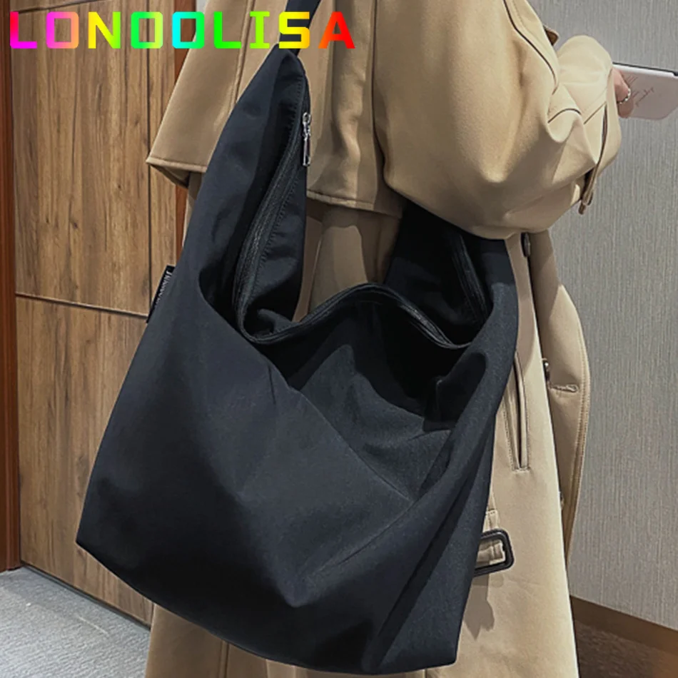 

2023 New Canvas Totes Bags Women Casual Wild Ladies Hobos Handbags Large Capacity Shoulder Girls Sac Simple Female Messenger Bag