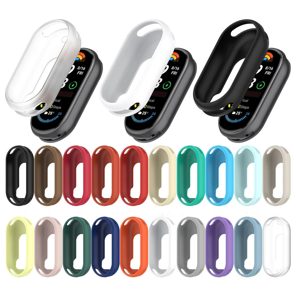 Силиконовый чехол для Xiaomi Mi Band 8 9 мягкие защитные чехлы-бамперы 8NFC 9NFC Ceramic Edition