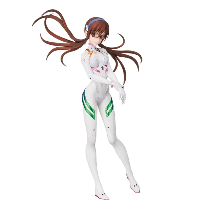 

Genuine NEON GENESIS EVANGELION EVA Mari Makinami Illustrious White Combat Uniform PVC Action Figures Anime Kids Model Toys
