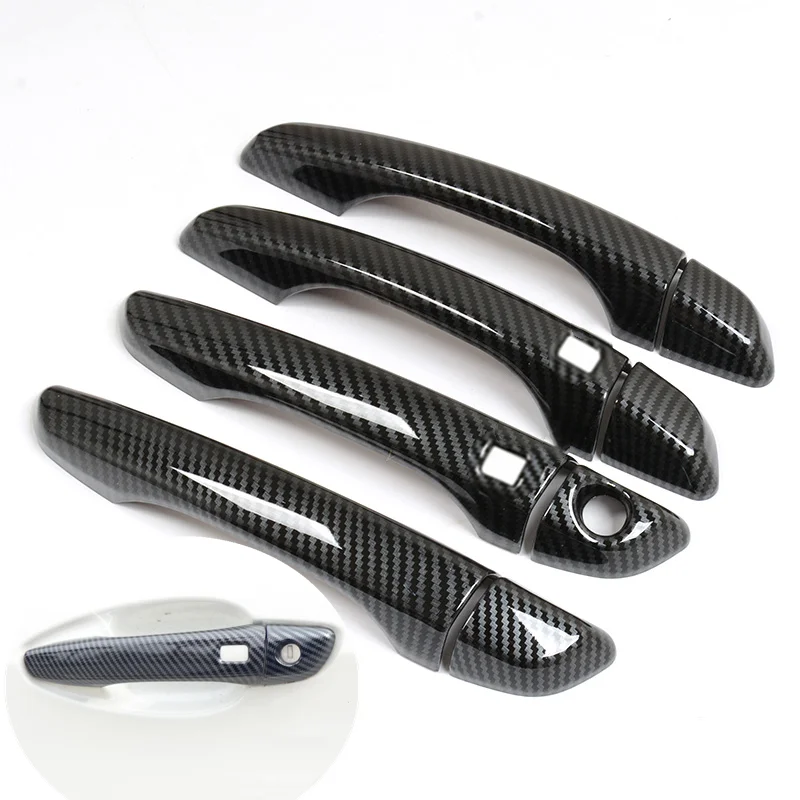 

Carbon Fiber Chrome Car Door Handle Cover Trim Sticker For Peugeot 2008 2020 2021 2022 2023 Styling Accessories