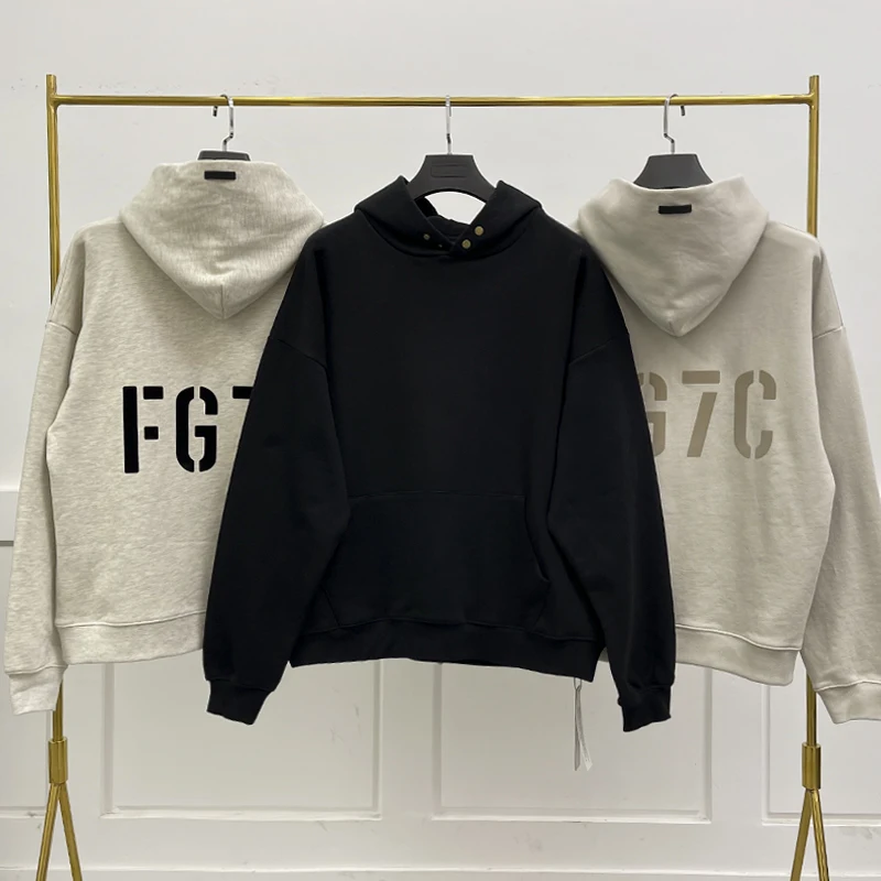 

Men's Zipper Sweatshirt FG7C Fashion Brand Essentials High Cotton Street HipHop Coat Unisex Large Size