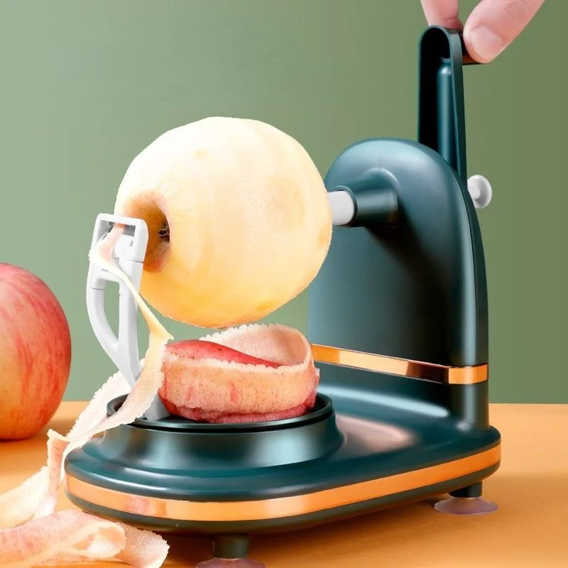Máquina de pelado Manual de frutas, pelador de patatas con manivela, Cortador Manual multifunción, mejorado