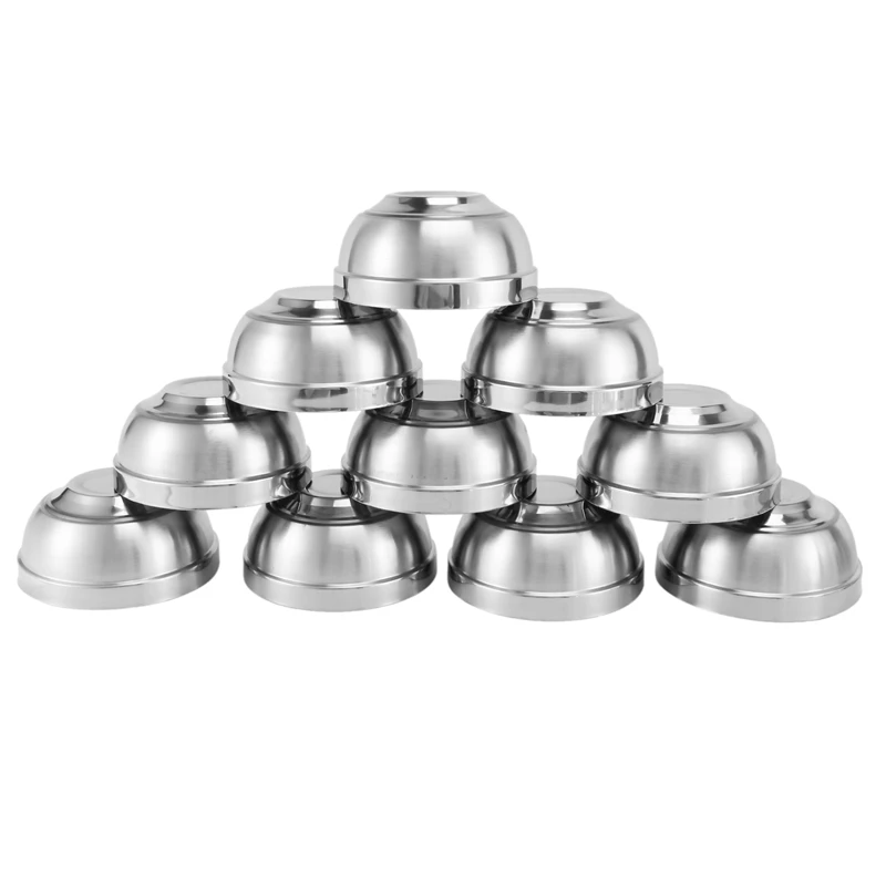 

Stainless Steel Bowl,Stainless Steel Mixing Bowls 10 Pack Double Walled Insulated Metal Snack Nesting Bowl Set,4.7 Inch