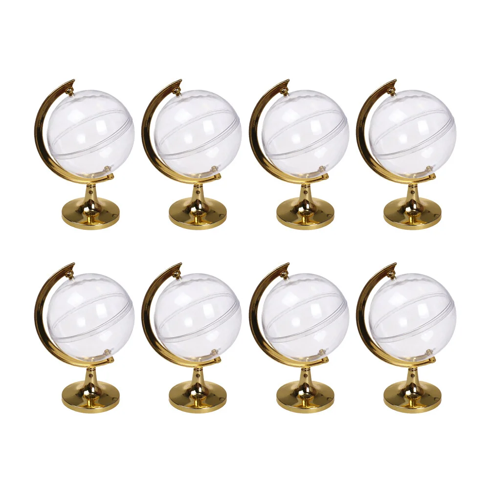 

12PCS Globe Candy Box Creative Clear Candy Gift Container Case Wedding Birthday Party Favor ( Golden )