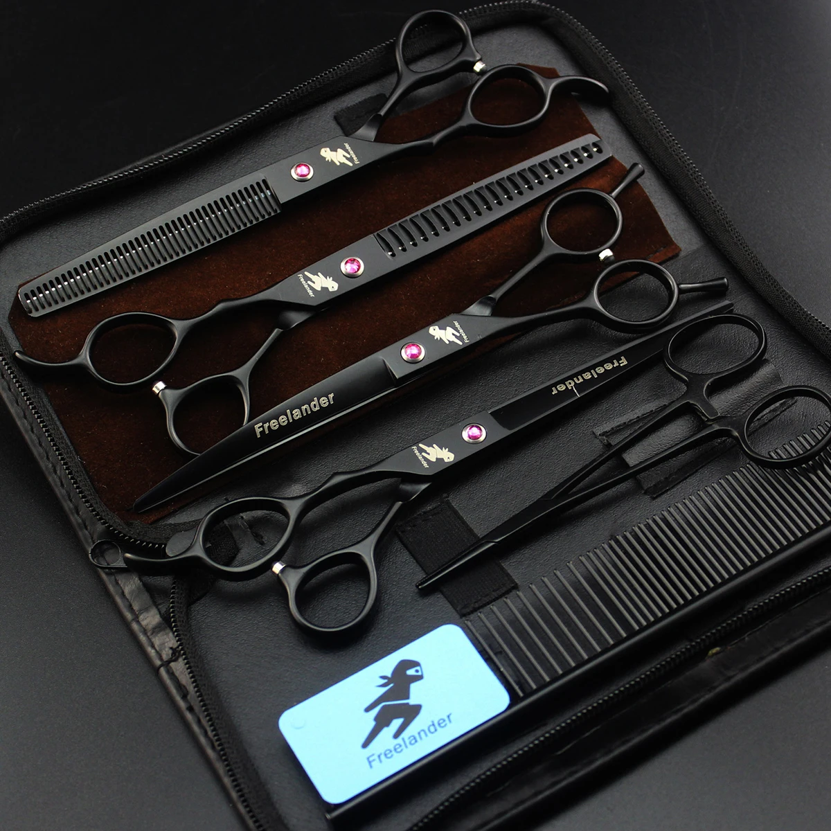 

Thinning Curved Shears Professional Scissors Japan Scissors Left Chunker Pet Hand Dog Stainless Hair Scissors 7“ Grooming Shears