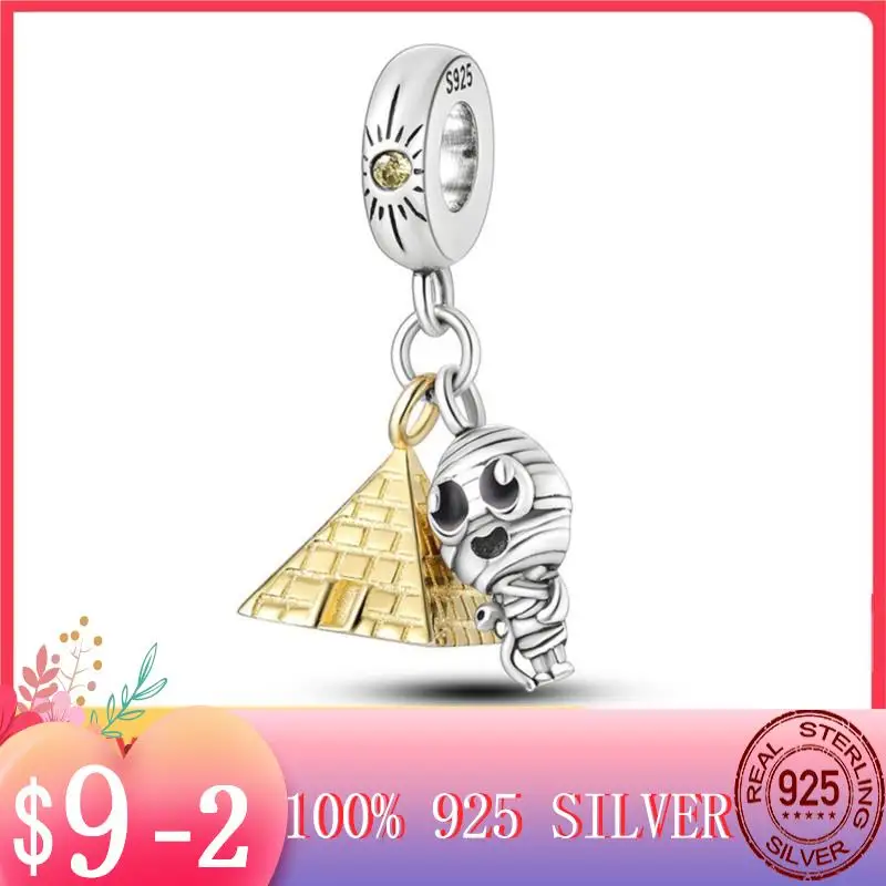 

Подвеска-пирамида серебристого и золотого цвета для мам, подвеска-браслет, ожерелье, подвеска из бисера «сделай сам», подарок для женщин