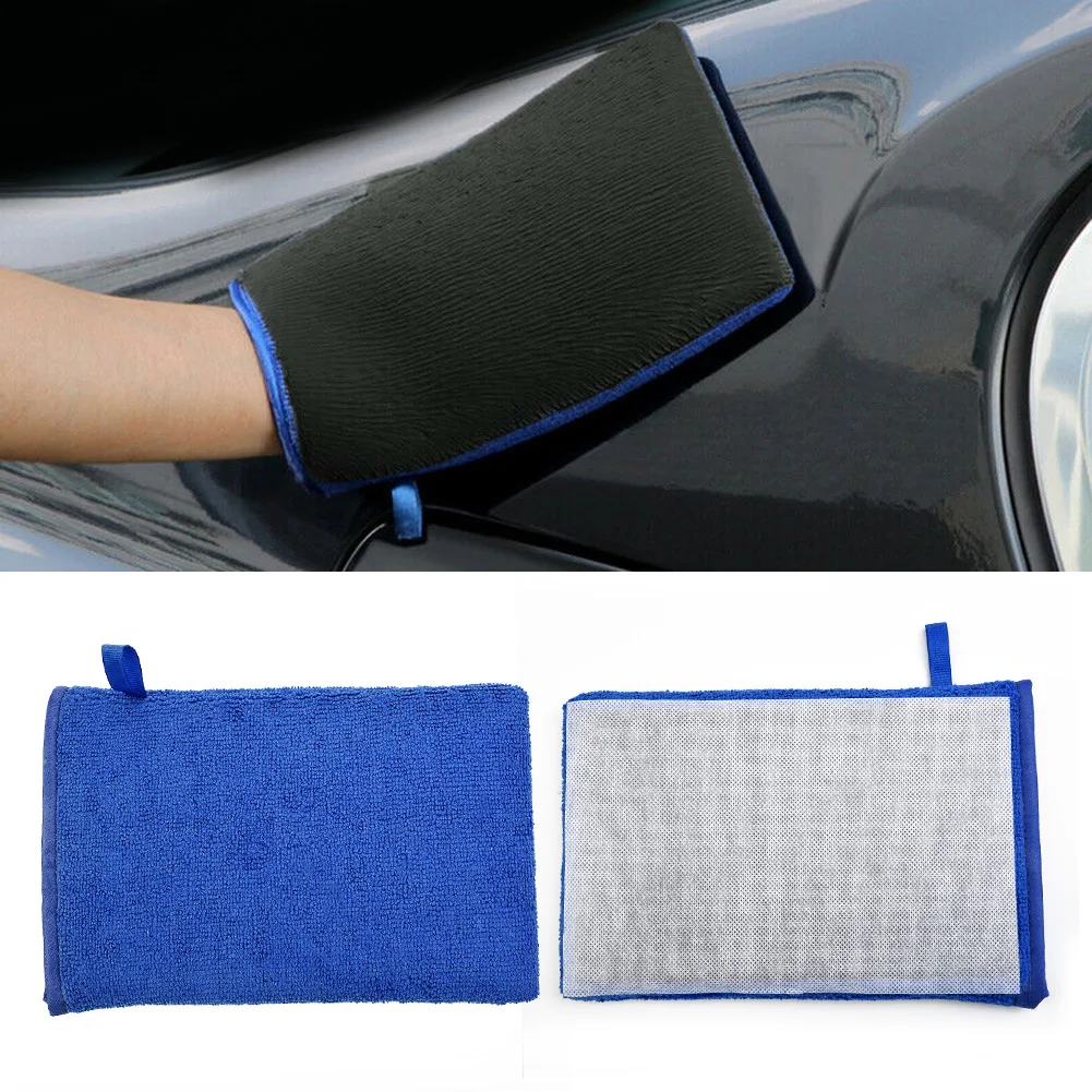 

Towel Cloth Car Wash Gloves Accessories Part 22.5*15.5cm 1 Pcs Approx. 22.5*15.5cm Blue Clay Bar Mitt Convenient To Use