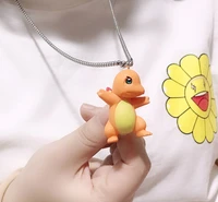 pokemon necklace charmander anime jewelry sweater chaincharmander keychain cute birthday gift for kids dress up accessories