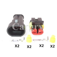 1 set 2p 282080 2 automobile wiring terminal sealed connector 282104 1 car plastic housing unsealed socket