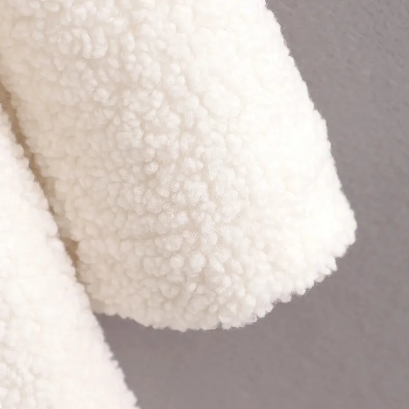 Winter Women's Fur Jacket Women Retro Korean Teddy Fashion Single-breasted Long Sleeve Lapel Faux Fur Jacket White Long 2023 New