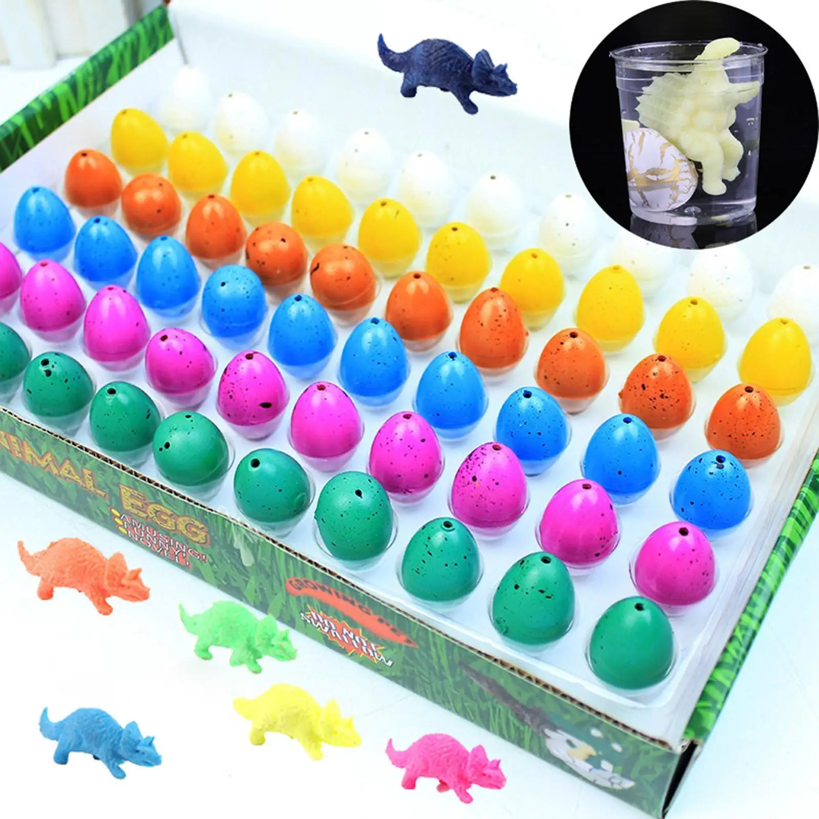

10Pcs Dinosaur Egg Hatching Egg Novel And Strange Bubble Big Expansion Deformation Animal Creative Kids Water Bubble Small Toy