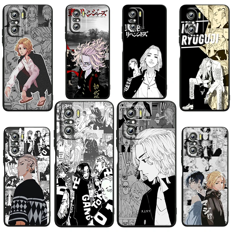 

Anime cartoon Tokyo Avengers For Xiaomi Redmi Note 12 Turbo 11E 11S 11 11T 10 10S 9 9T 9S Pro Plus 5G Black Phone Case