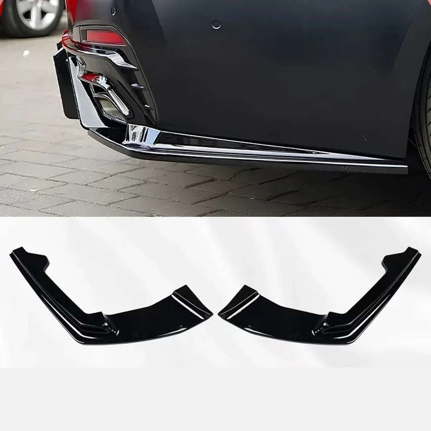 

Для BMW 5 серии G30 G31 M Pack 2017-2023 2 шт. глянцевый черный автомобильный задний бампер спойлер боковые сплиттеры комплект кузова тюнинг