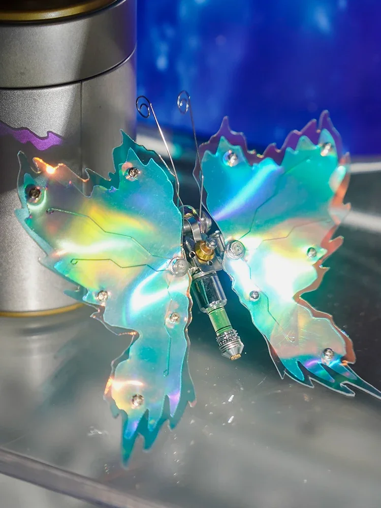 105 шт. 3D пазлы синее пламя модель бабочки комплект DIY металлическая сборка