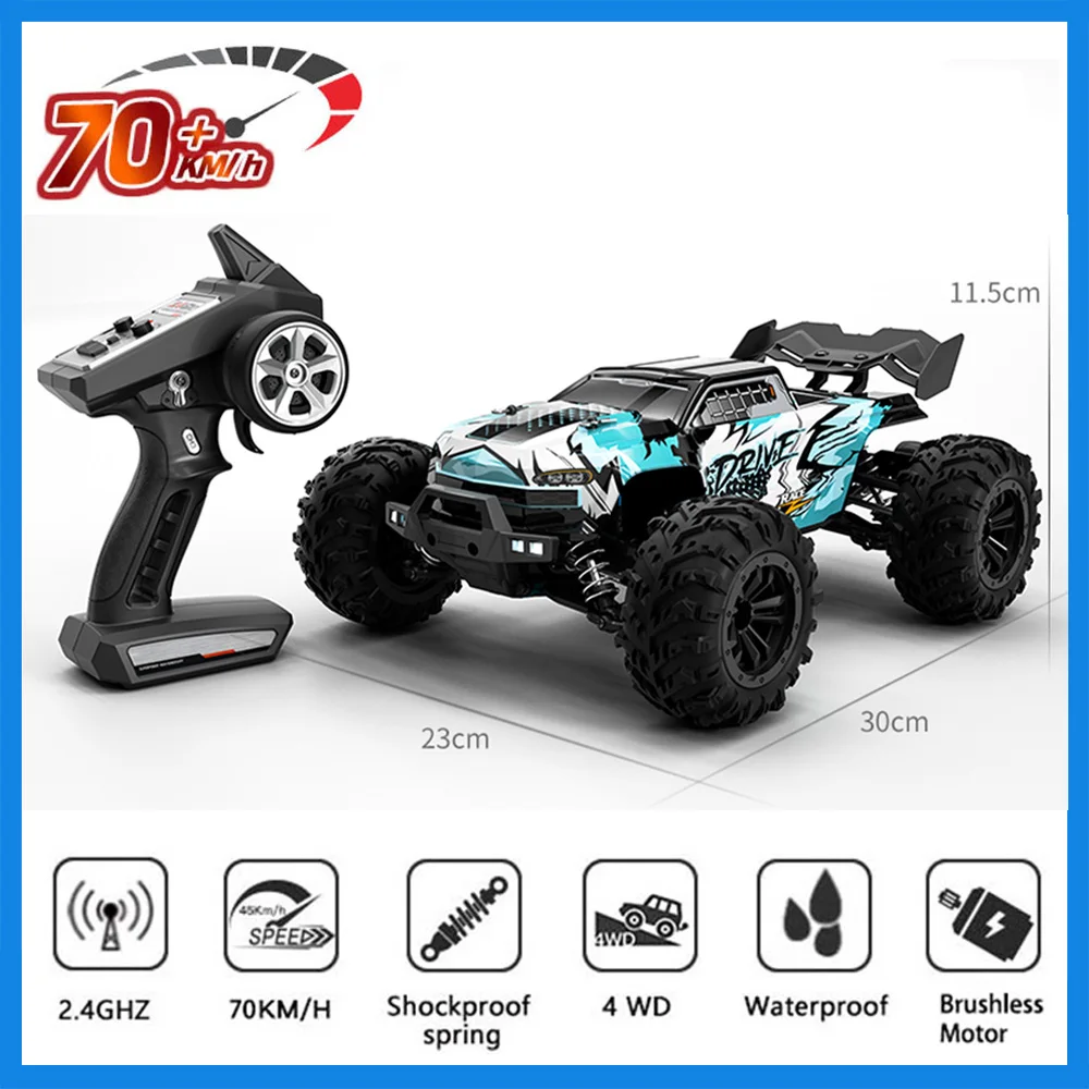With Led Lights Brushless Motor Remote Control Cars High Speed Drift Monster Truck Toys For Adults Kids